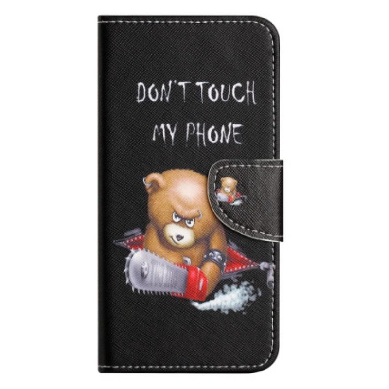 Flip Cover Xiaomi Redmi Note 12 5G Med Snor Farlig Thong Bear