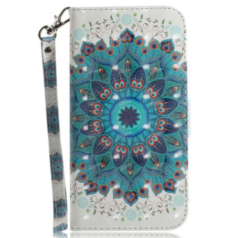 Flip Cover Xiaomi Redmi Note 12 5G Med Snor Strappy Mandala