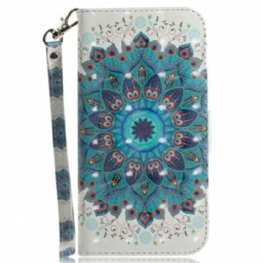 Flip Cover Xiaomi Redmi Note 12 5G Med Snor Strappy Mandala