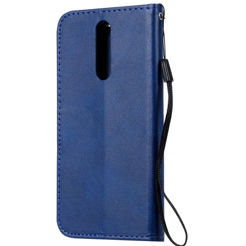 Flip Cover Xiaomi Redmi Note 8 Hemming Sylvette Imiteret Læder Med Rem