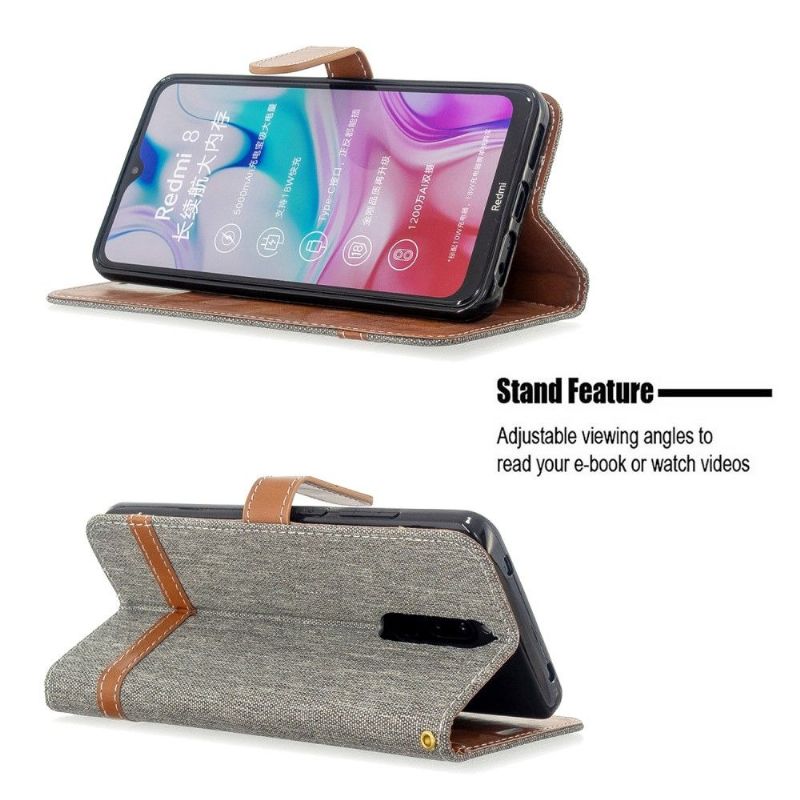 Flip Cover Xiaomi Redmi Note 8 Kortholder Stofbetræk