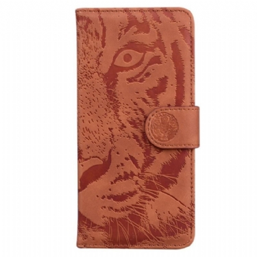 Flip Cover Moto G73 5G Tiger Fodaftryk