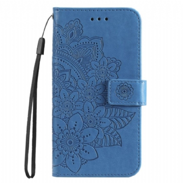 Flip Cover Huawei Nova 11 Pro Blomstertryksrem