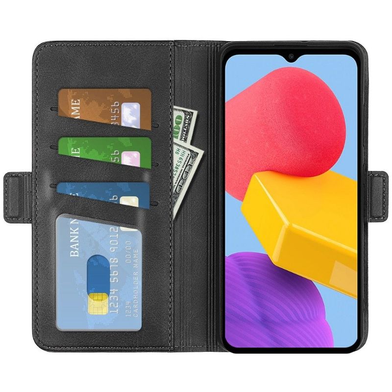 Etui Samsung Galaxy M13 Punge Etui Cover I Mat Imiteret Læder