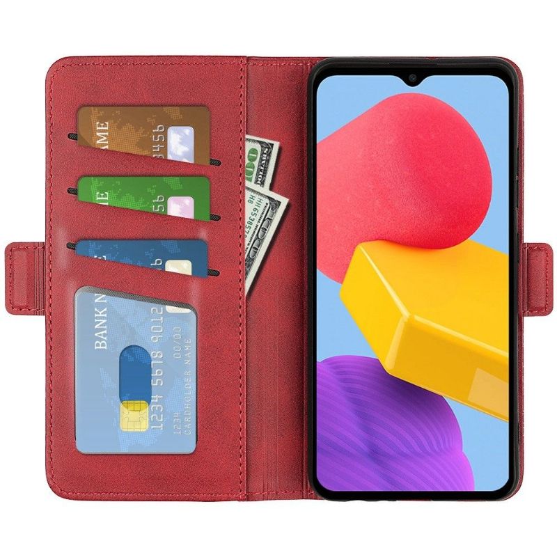 Etui Samsung Galaxy M13 Punge Etui Cover I Mat Imiteret Læder