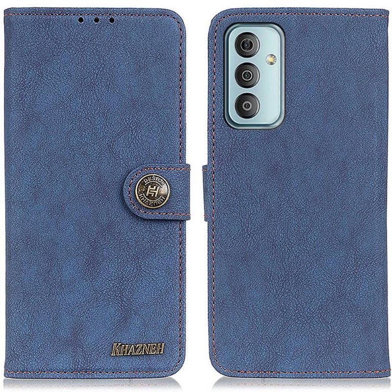 Flip Cover Samsung Galaxy M13 Hemming Khazneh Retro Lædereffekt