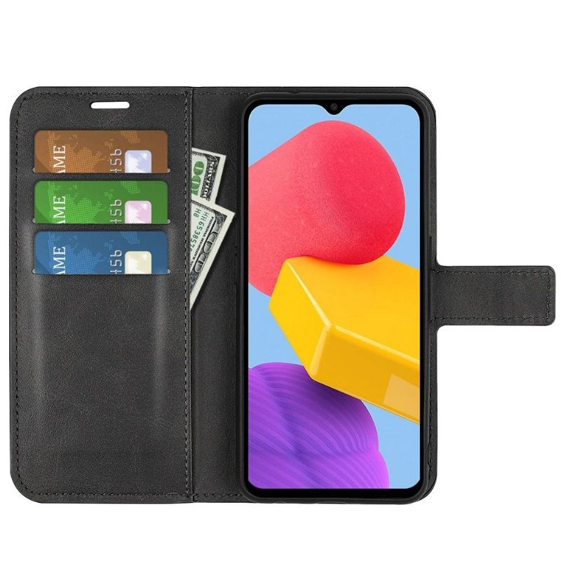 Flip Cover Samsung Galaxy M13 Hemming Punge Etui Læderstil