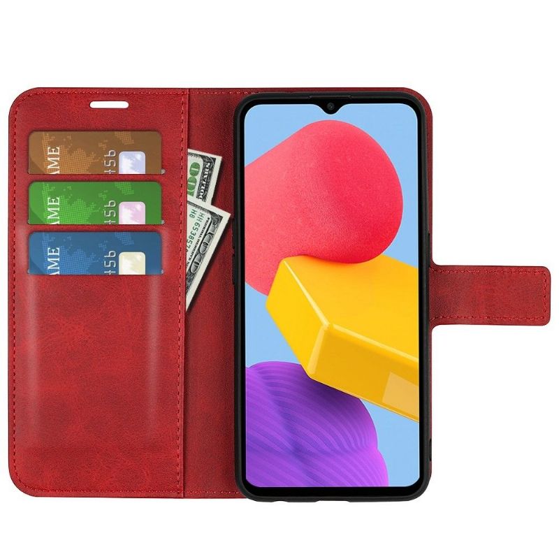 Flip Cover Samsung Galaxy M13 Hemming Punge Etui Læderstil