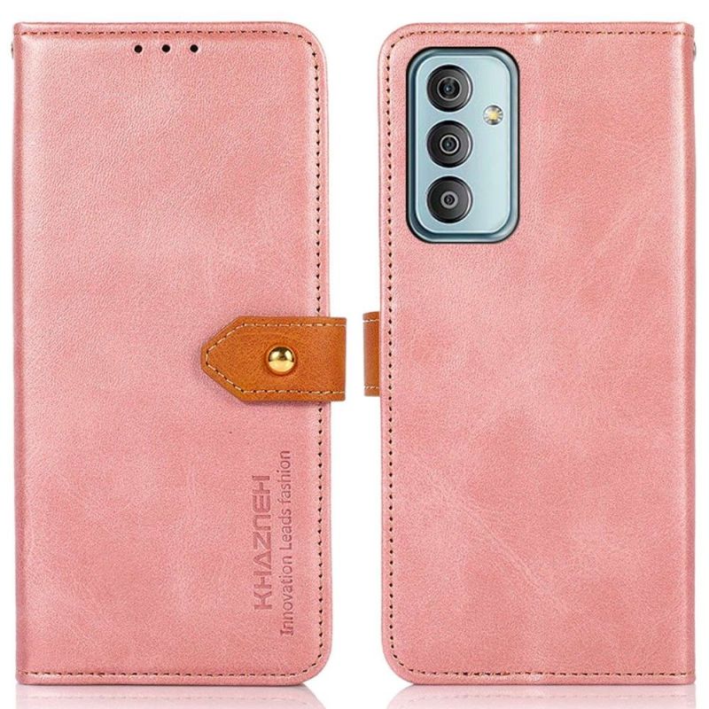 Flip Cover Samsung Galaxy M13 Khazneh Bicolor Imiteret Læder