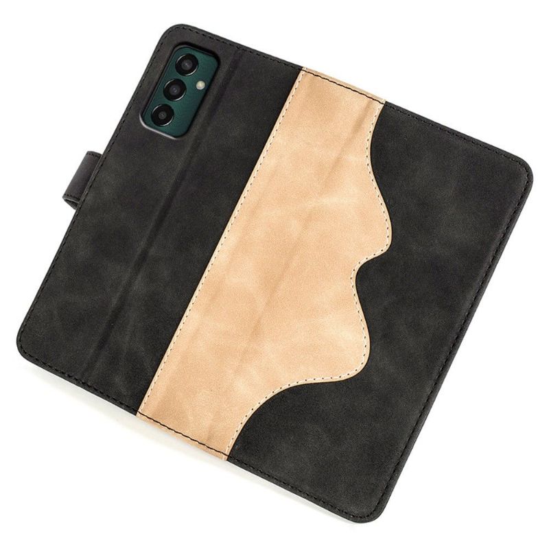 Flip Cover Samsung Galaxy M13 Læder Cover Bicolor Folio Stand