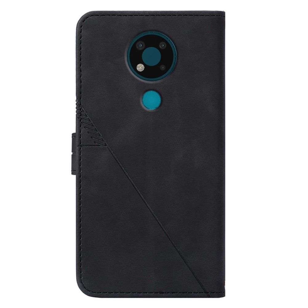 Flip Cover Nokia 3.4 / Nokia 5.4 Anti-fald Geometrisk Design Med Rem