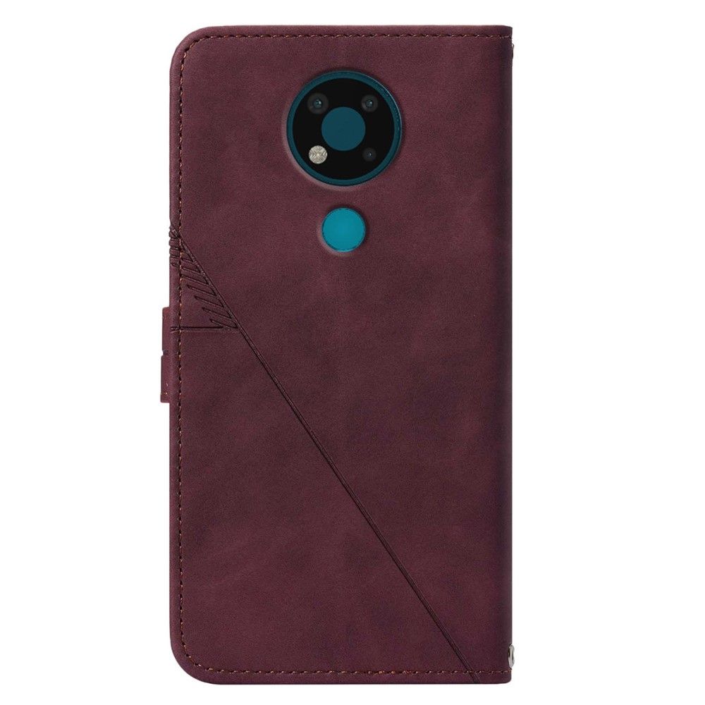 Flip Cover Nokia 3.4 / Nokia 5.4 Anti-fald Geometrisk Design Med Rem