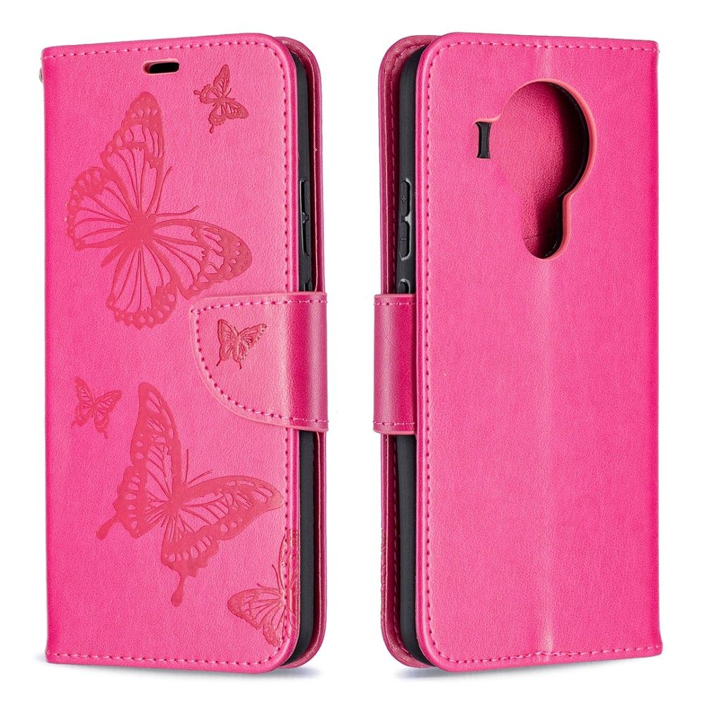 Flip Cover Nokia 3.4 / Nokia 5.4 Supportfunktion Sommerfugle