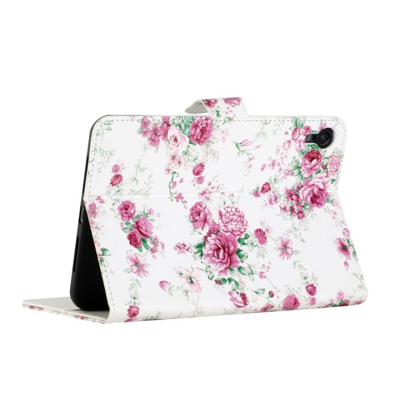 iPad Mini 6 Cover (2021) Pink Flowers