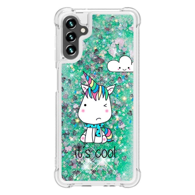 Cover Samsung Galaxy A54 5G Glitter Enhjørninger