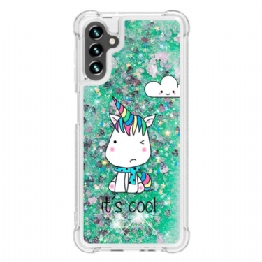 Cover Samsung Galaxy A54 5G Glitter Enhjørninger