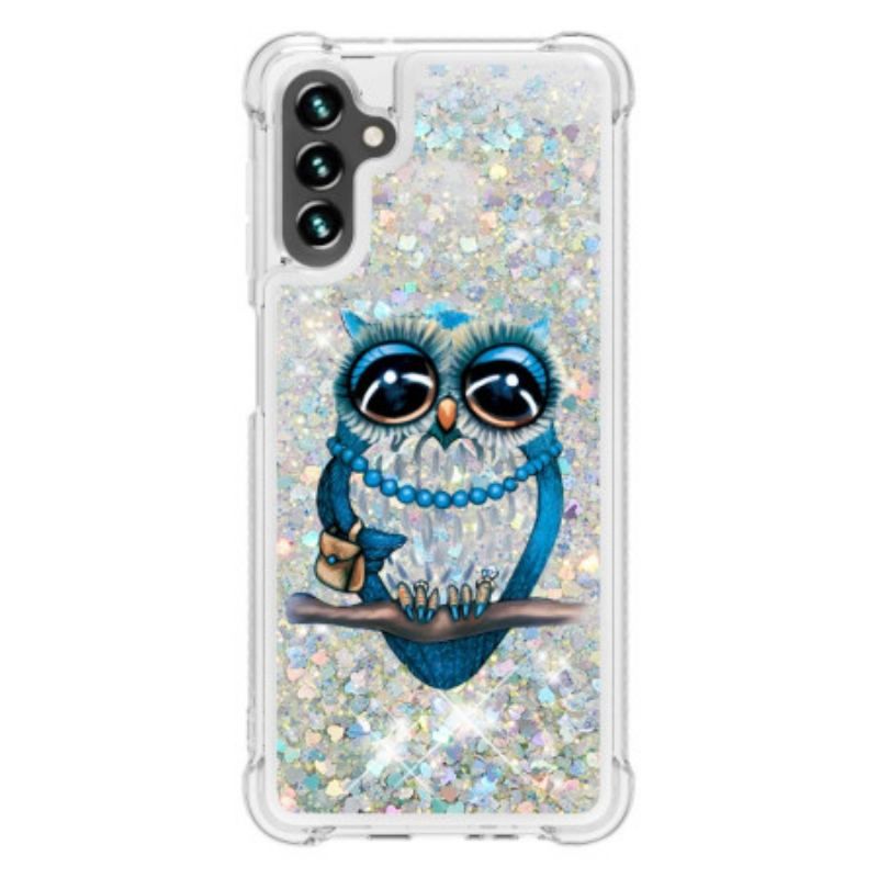 Mobilcover Samsung Galaxy A54 5G Pailletter Miss Owl