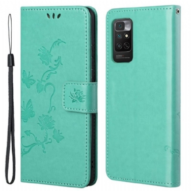 Flip Cover Xiaomi Redmi Note 11 / 11S Med Snor Rem Blomster