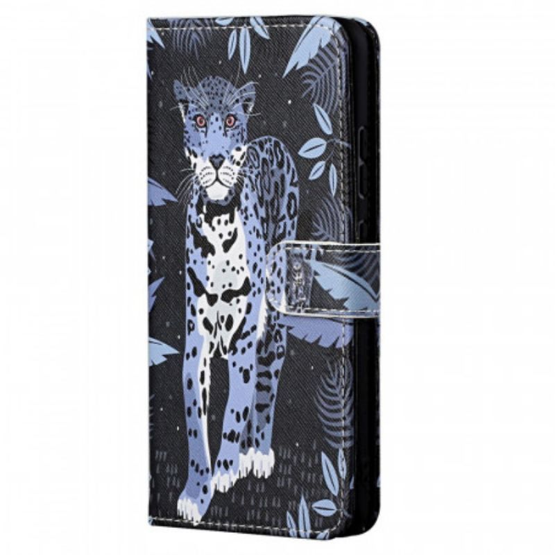 Flip Cover Xiaomi Redmi Note 11 / 11S Med Snor Strappy Leopard