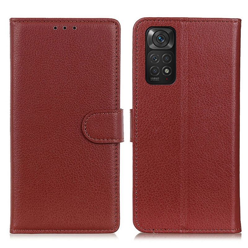 Flip Cover Xiaomi Redmi Note 11 / 11S Traditionelt Litchi