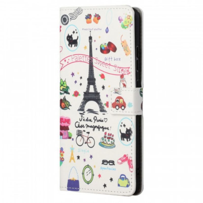 Læder Cover Xiaomi Redmi Note 11 / 11S Jeg Elsker Paris