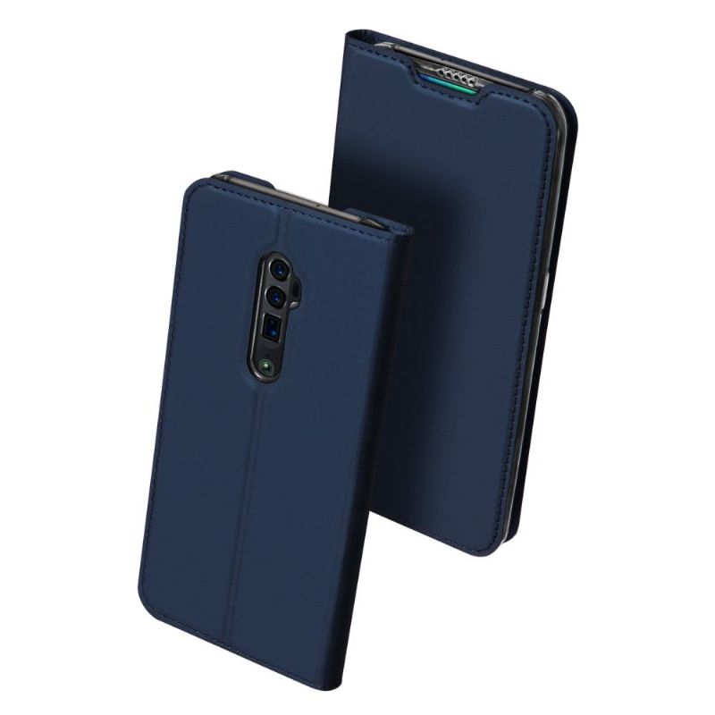 Flip Cover Oppo Reno 10x Zoom Business Imiteret Læder - Marineblå