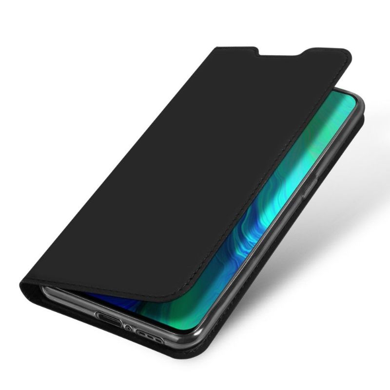 Flip Cover Oppo Reno 10x Zoom Business Imiteret Læder - Sort