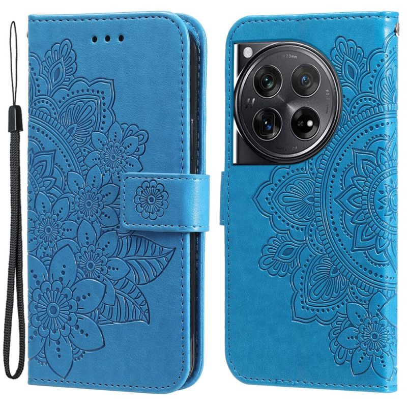 Flip Cover Oneplus 12 5g Blomster Blomstermønster Rem