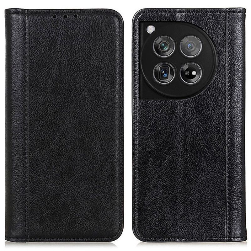 Flip Cover Oneplus 12 5g Split Litchi Læder