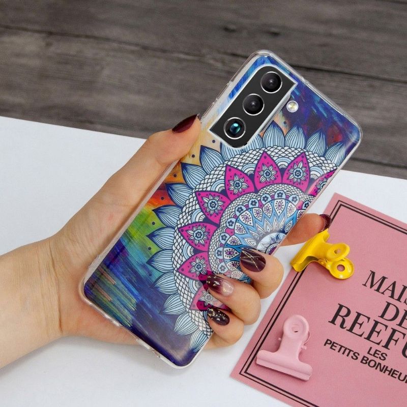 Cover Samsung Galaxy S22 Plus 5G Lysende Farverig Mandala