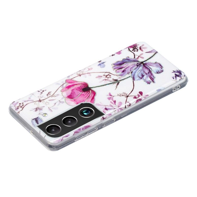 Mobilcover Samsung Galaxy S22 Plus 5G Lilla Blomst Silikone