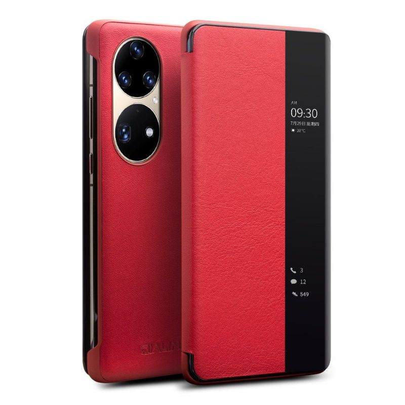 Flip Cover Huawei P50 Pro Anti-fald Læder Cover Lædervindue