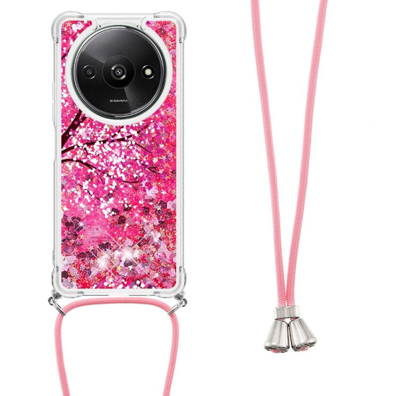 Cover Poco C61 Telefon Etui Cherry Blossom Glitter