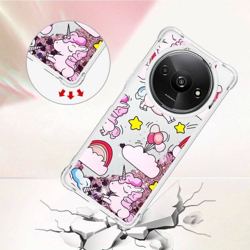 Cover Poco C61 Unicorn Glitter