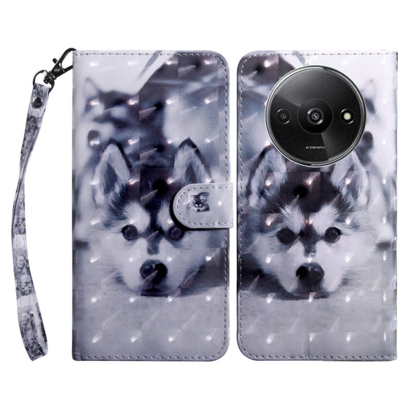 Flip Cover Poco C61 Husky Med Rem