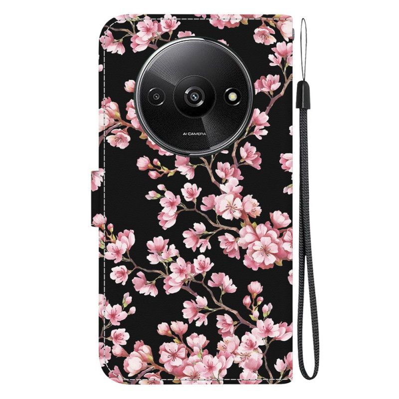 Flip Cover Poco C61 Omspændte Blommeblomster