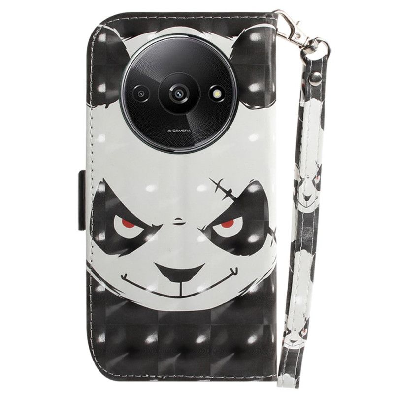 Flip Cover Poco C61 Vred Panda Med Rem