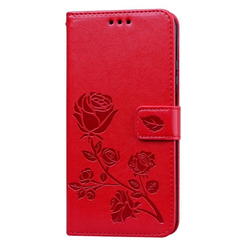 Flip Cover Huawei P40 Lite E Anti-fald Rose Præget