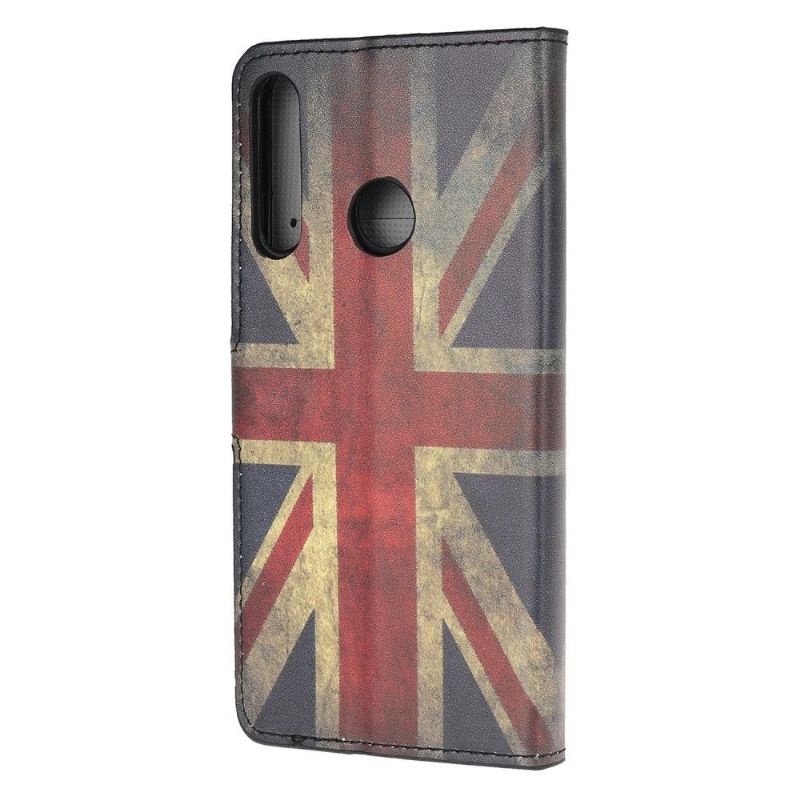 Læder Cover Huawei P40 Lite E Vintage Engelsk Flag