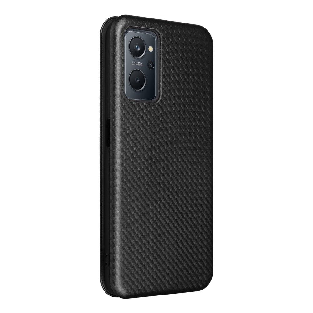 Flip Cover Realme 9i Hemming Carbon Fiber Læder