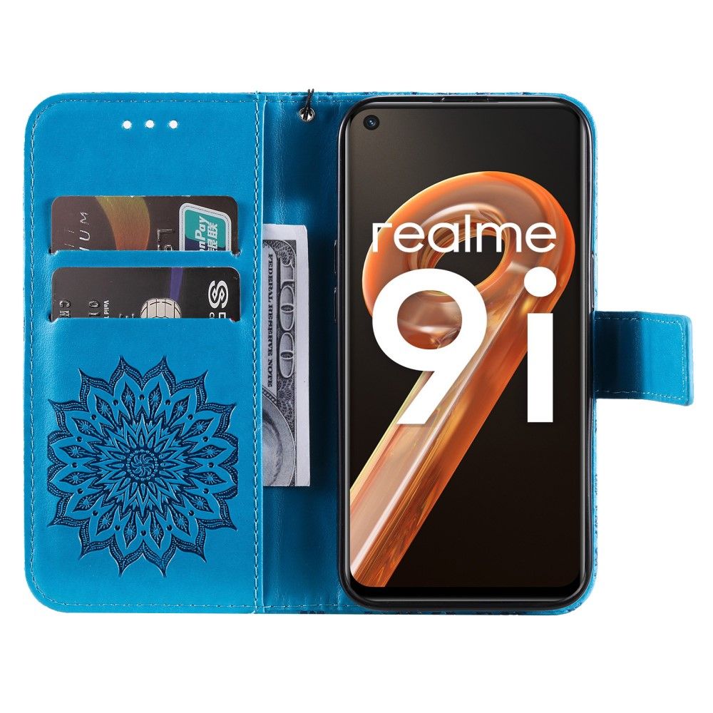 Flip Cover Realme 9i Med Snor Solsikke