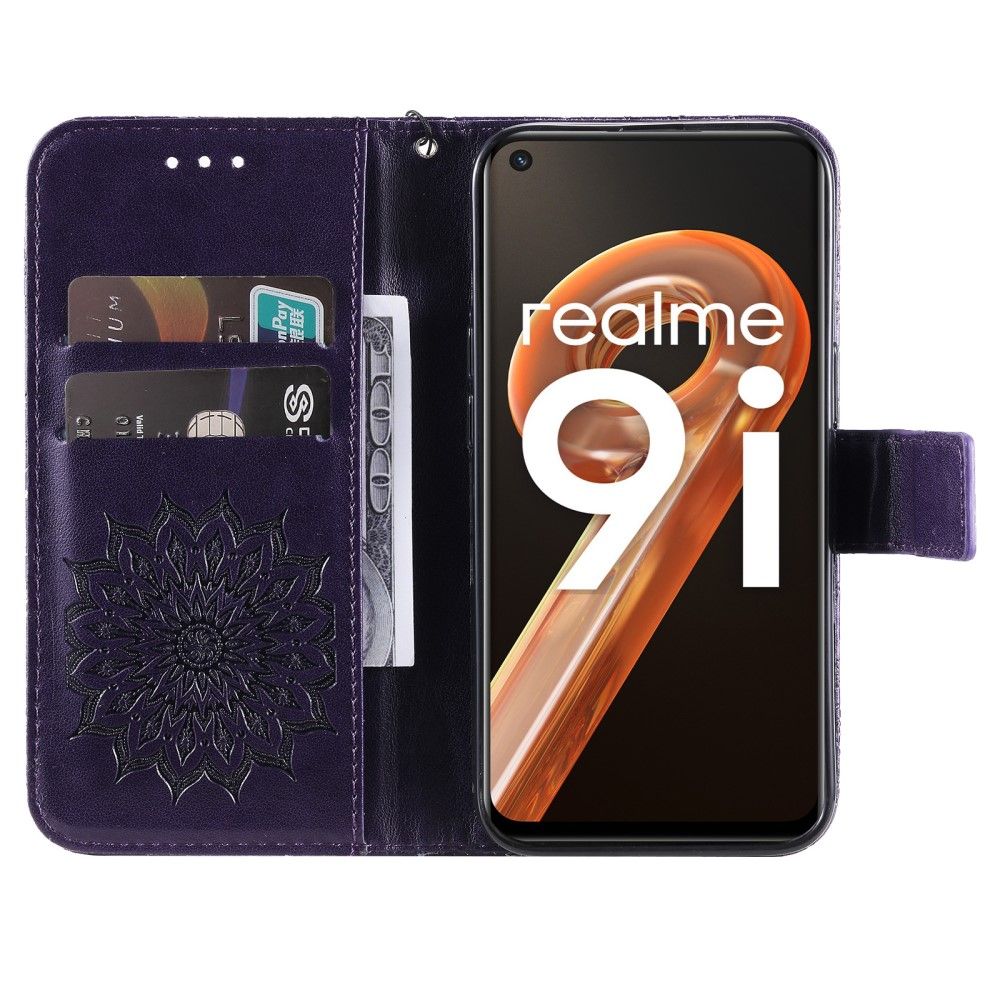 Flip Cover Realme 9i Med Snor Solsikke