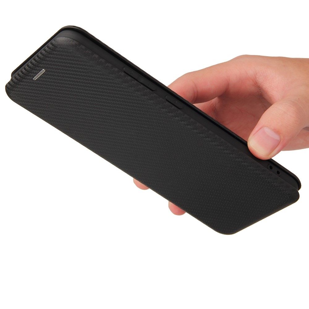 Flip Cover Realme C11 2021 Carbon Fiber Læder