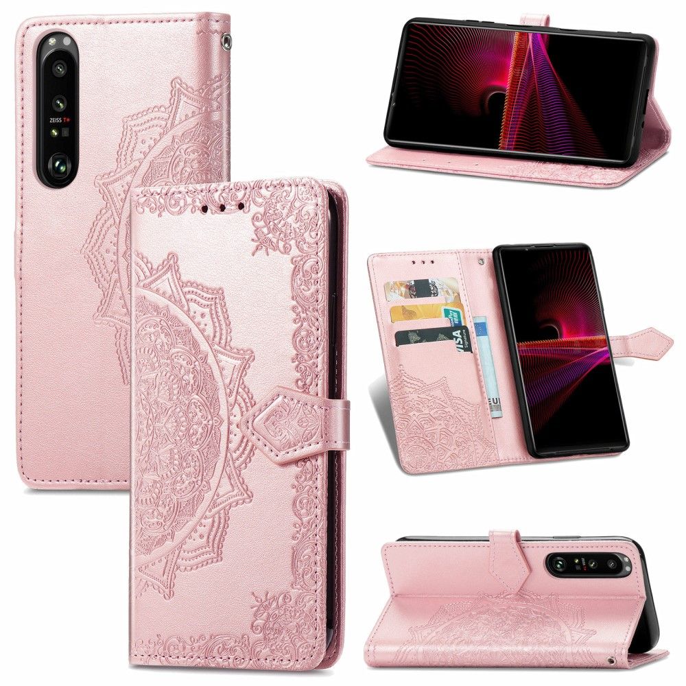 Flip Cover Sony Xperia 1 III Relief Mandala