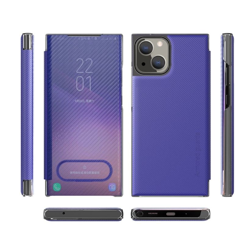 Mobilcover Samsung Galaxy M12 Flip Cover Kulfiber