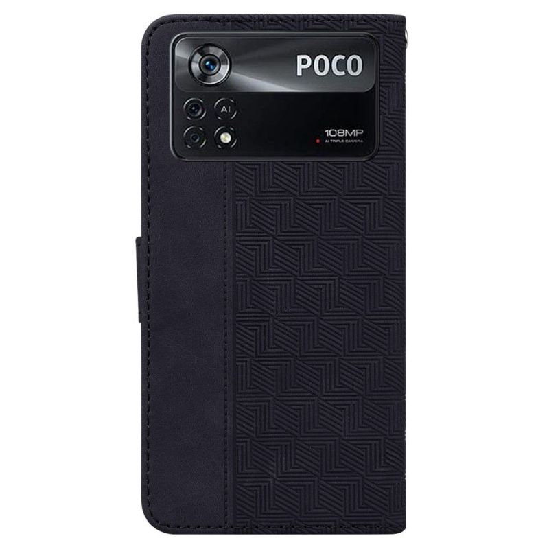 Case Poco X4 Pro 5G Flip Cover Foliostriber I Imiteret Læder