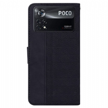 Case Poco X4 Pro 5G Flip Cover Foliostriber I Imiteret Læder