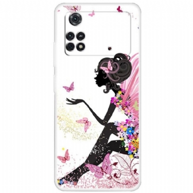 Cover Poco X4 Pro 5G Sommerfuglekvinde