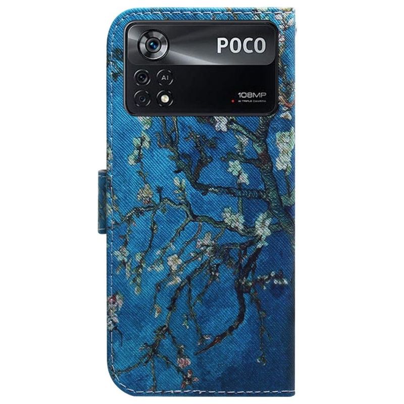 Etui Poco X4 Pro 5G Anti-fald Mandelblomst