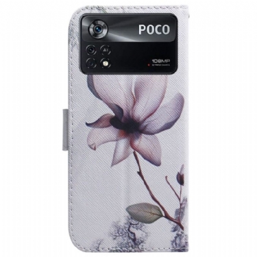 Etui Poco X4 Pro 5G Hemming Vild Blomst